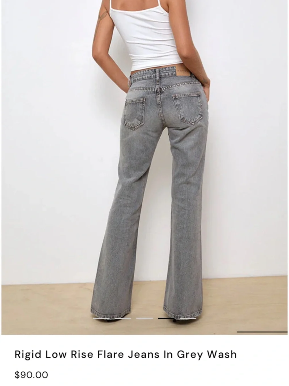 Motel Rocks Grey Boot-Cut Jeans - Picture 8 of 10